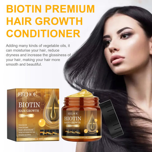 EELHOE Biotin Hair Growth Conditioner – 120ml Frizz-Free, Root Strengthening & Damage Repair