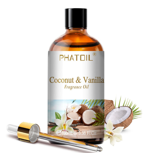 PHATOIL 100ml Aromatherapy Fragrance Oil Coconut & Vanilla Strawberry Cherry 2PCS/1PCS Aroma Oils For Diffuser Candle Making