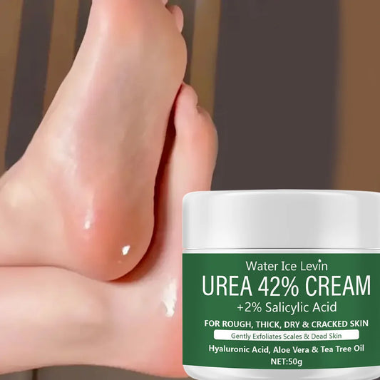 Water Ice Levin Urea 42% Foot & Hand Cream – 50g Deep Moisturizing & Nourishing Treatment with Salicylic Acid & Tea Tree Oil