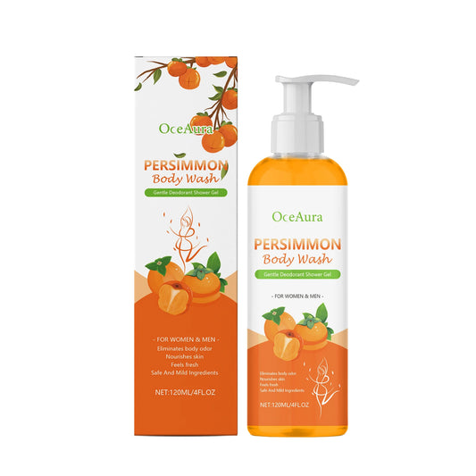 OCEAURA Persimmon Deodorizing Shower Gel Odor Remover Sweat Stains Body Cleaning Lasting Fragrance Smoothing Nourish Body Wash