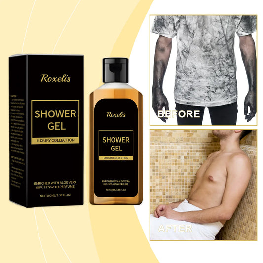 Roxelis Men Shower Wash Pheromone Perfume Shower Gel 100ml Pheromone Shower Gel Aloe Shower Gel Unisex Long-Lasting Freshness
