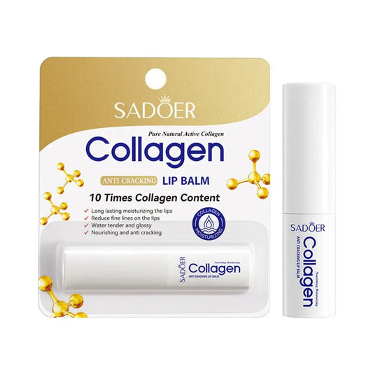 SADOER Collagen Lip Balm Moisturizing Anti Cracking Brightening Repair Nourishing Hydrating Lipstick Lips Skin Care Products