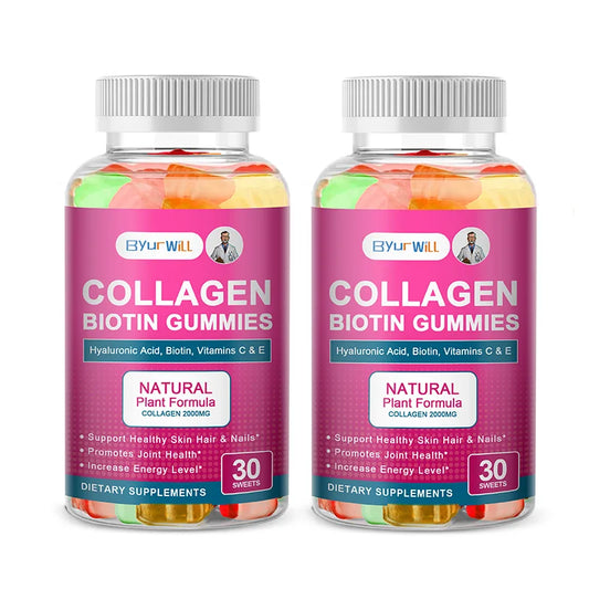 Byur Will | Hydrolyzed Collagen Gummies with Biotin 2000mg | Skin, Hair, Nails & Joint Support | 30 Gummies