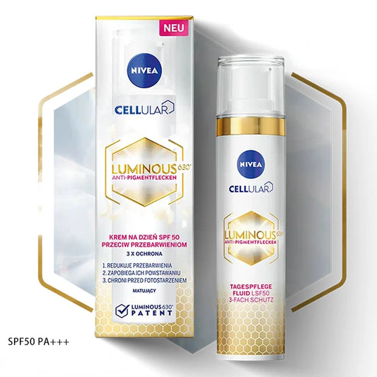 NIVEA Cellular Luminous 630° Sunscreen SPF 50 – 40ml Anti-Pigment, Whitening, UV Protection & Isolation Facial Sunblock