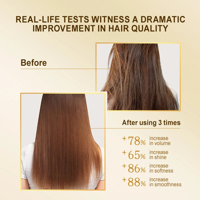 PURC 24K Gold Hair Mask – 70g Deep Repair & Keratin Smoothing Treatment for Dry, Frizzy Hair