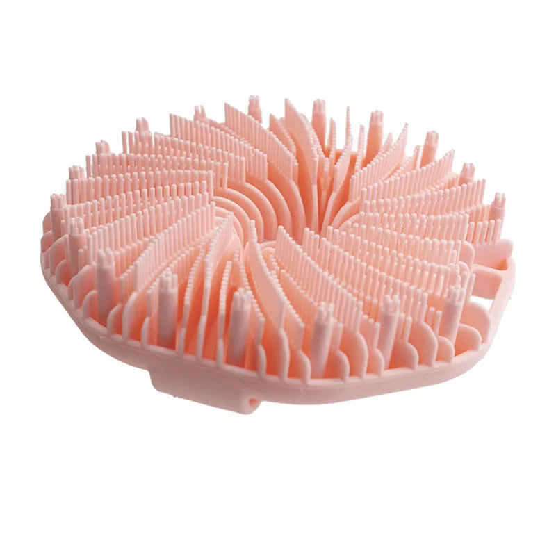 1pc Soft Silicone Exfoliating Brush Cleanser Manual Body Cleansing Scrubber Shower Gentle Massage Bath Brush For Men and women