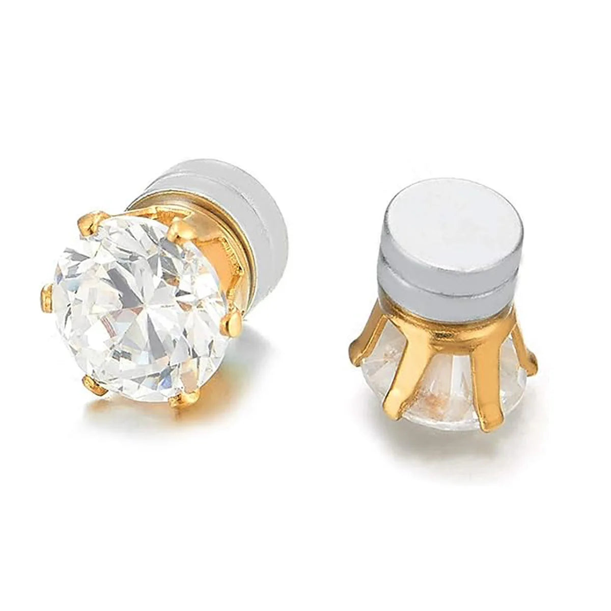 2PCS Magnetic Ear Clips Stud Earrings Non Piercing Strong Magnet Fake Piercing Women Men Jewelry Clip Earrings for Kids Girls