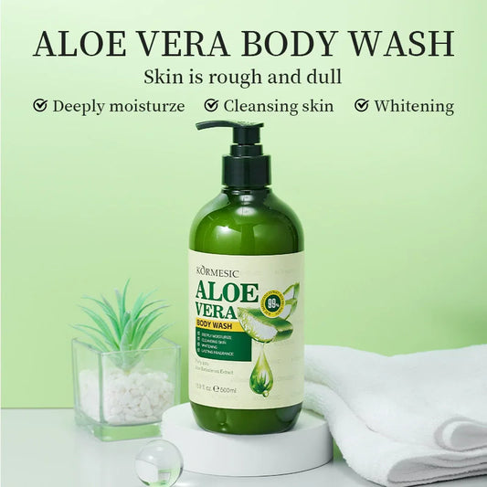 Aloe Vera Hydrating Shower Gel – 500ml | Deep Moisturizing, Cleansing, Whitening & Nourishing Body Wash