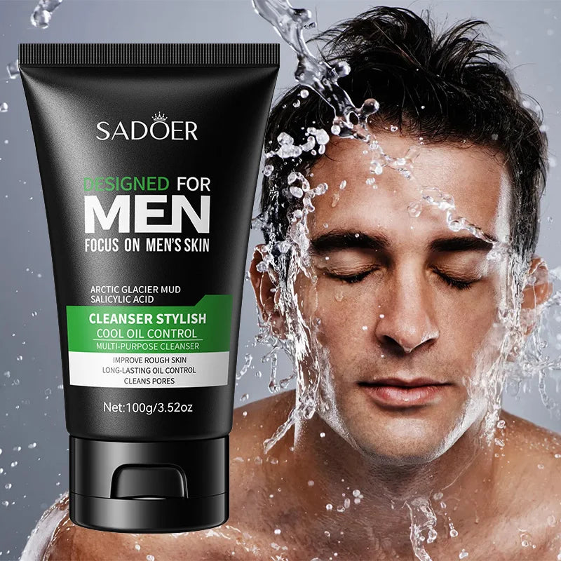 SADOER | Glacier Mud & Salicylic Acid | Oil Control & Blackhead Removal for Men