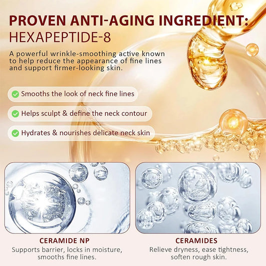 Firming Neck Cream For Wrinkles Skin Body Care Hexapeptide Lightens Neck Fine Lines Anti-aging Tightens Neck Whitening Lotions