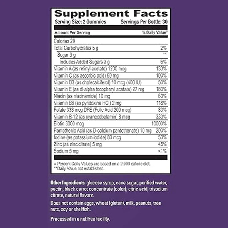 12-in-1 Multivitamin with Biotin & Antioxidants | Women's Hair, Skin, Nail & Immune Support