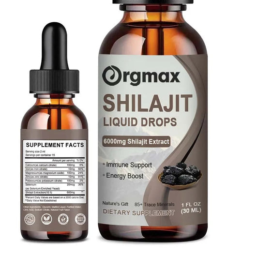 Orgmax | Shilajit Liquid Drops | Energy & Immune Support