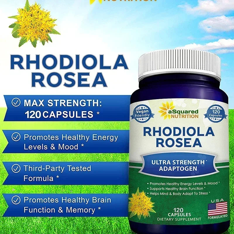 aSquared Nutrition | Rhodiola Rosea Supplement | Stress Relief & Energy Support