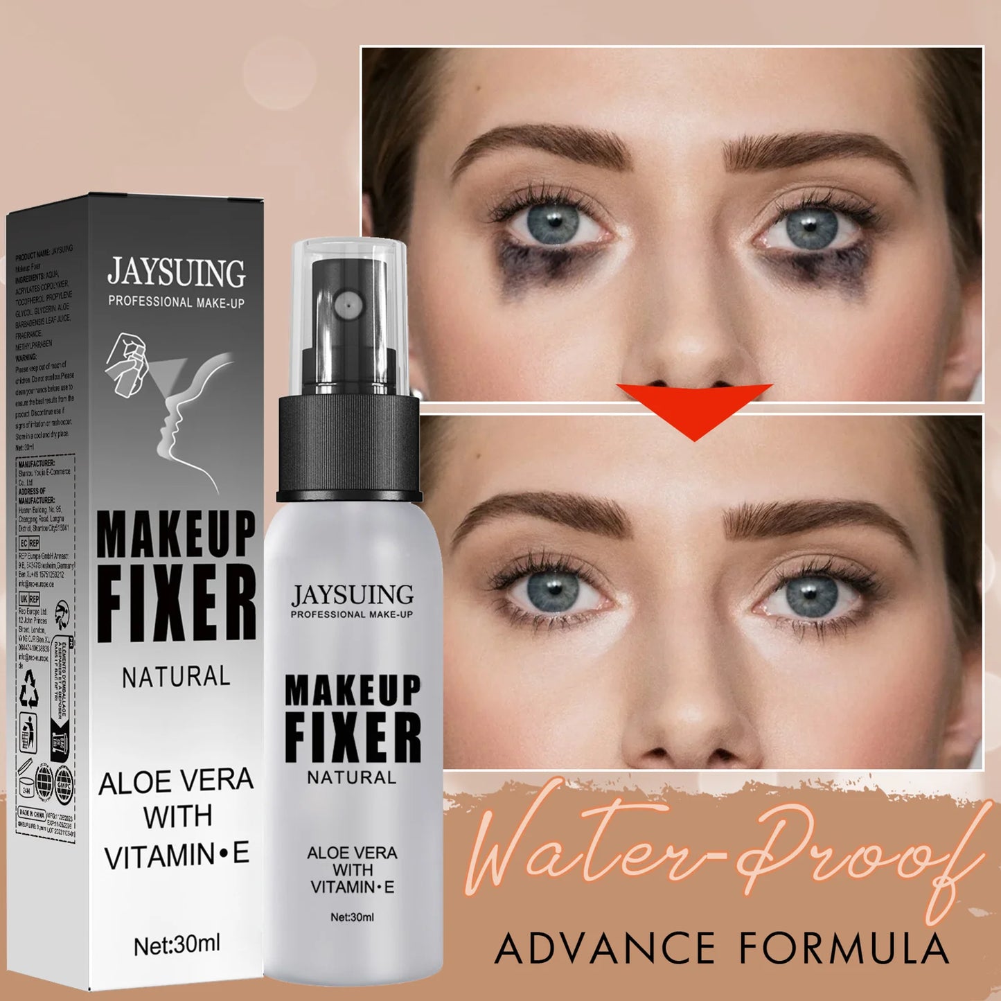 30ml Makeup Setting Spray For Face Transfer-proof Long-lasting Oil-free No Separation Refreshing Quick Fixer Makeup Spray