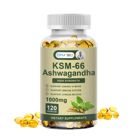 Byurwill | KSM-66 Ashwagandha-Dietary Supplements | Supports Stress, Mood & Energy