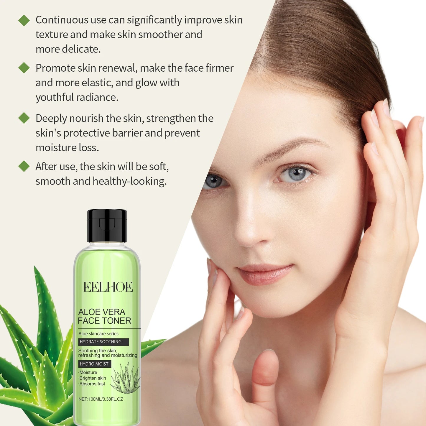 Aloe Vera Toner Serum | Hydration, Oil Control & Rejuvenating Skincare | Smooth & Refreshing | 100ml