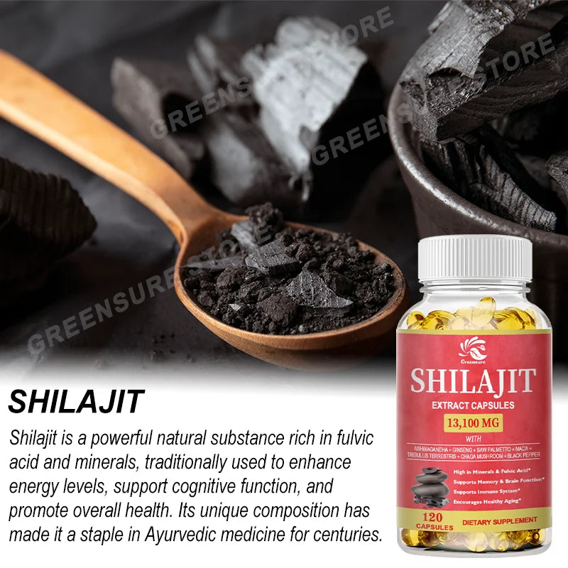 Greencure | Shilajit Extract Capsules | Energy, Stamina & Cognitive Support