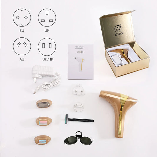 KODO 2025 High-End Ice Laser Hair Removal | 4-in-1 Permanent IPL Photoepilator for Face & Body