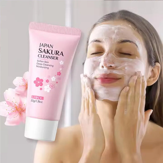 Laikou | Japan Sakura Cleanser | Deep Cleansing, Moisturizing & Skin Softening Care