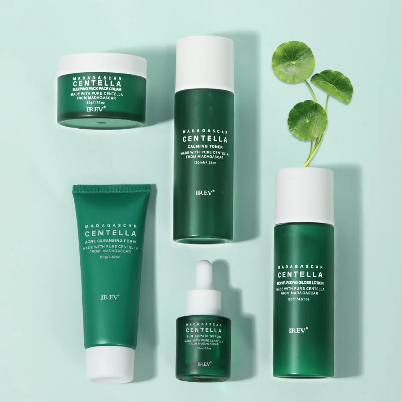 Centella Asiatica Six‑Piece Hydrating & Exfoliating Essence Set – Moisturizing, Dead Skin Removal & Skin Barrier Repair