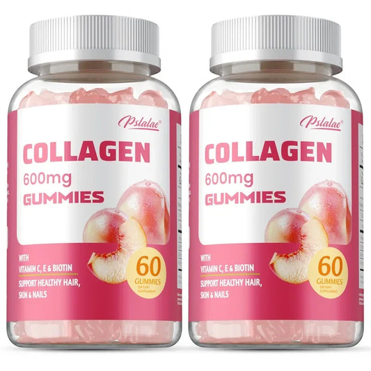 Pstalac | Collagen Gummies 600mg | Anti-Aging, Hair, Skin, Nails & Immune Support | 60 Gummies