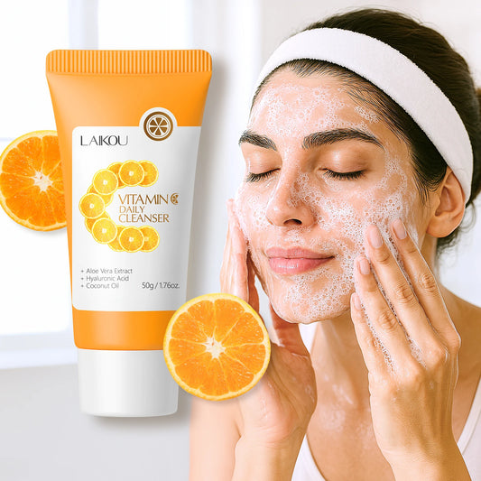 LAIKOU | Vitamin C, Aloe Vera & Hyaluronic Acid | Brightening & Deep Cleansing