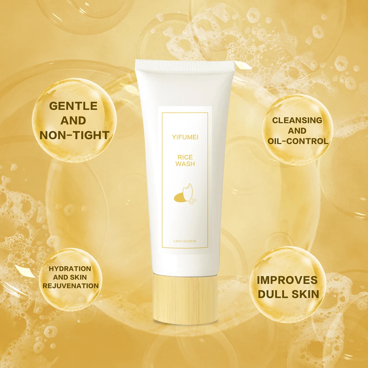 Yifumei | Rice Wash Cleanser | Gentle Cleansing & Deep Moisturizing
