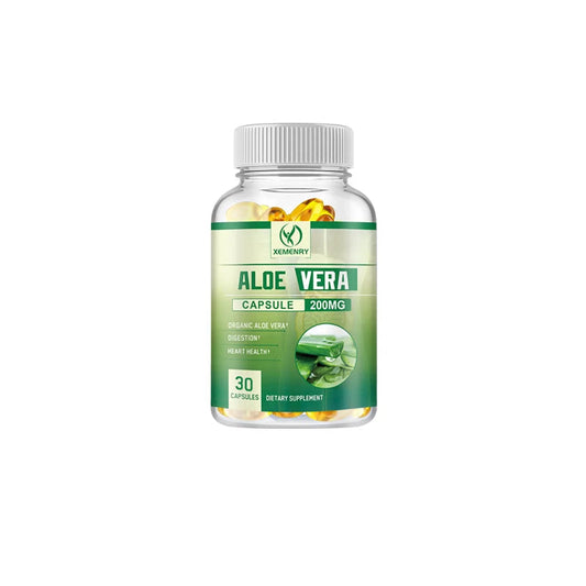 Xemenry | Aloe Vera Capsules | Digestion, Detox, Fat Burn, Appetite Control | 60 Capsules