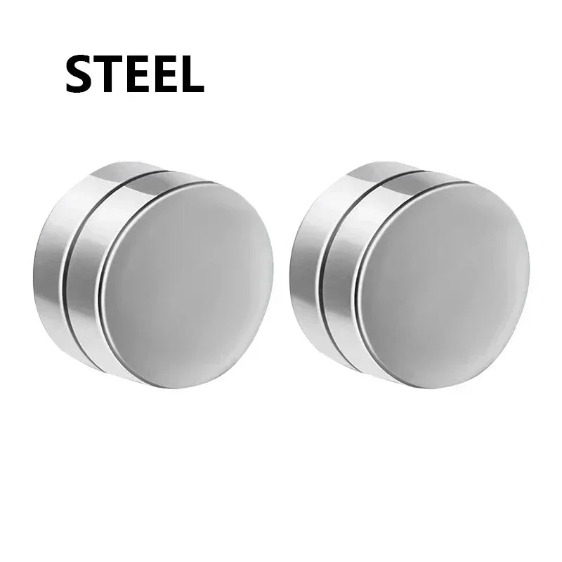 2PCS Magnetic Ear Clips Stud Earrings Non Piercing Strong Magnet Fake Piercing Women Men Jewelry Clip Earrings for Kids Girls