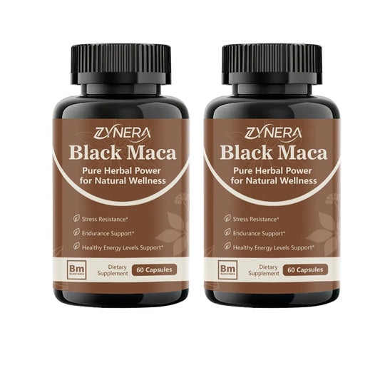 ZYNERA | Black Maca Ashwagandha Capsules | Energy & Reproductive Health Support