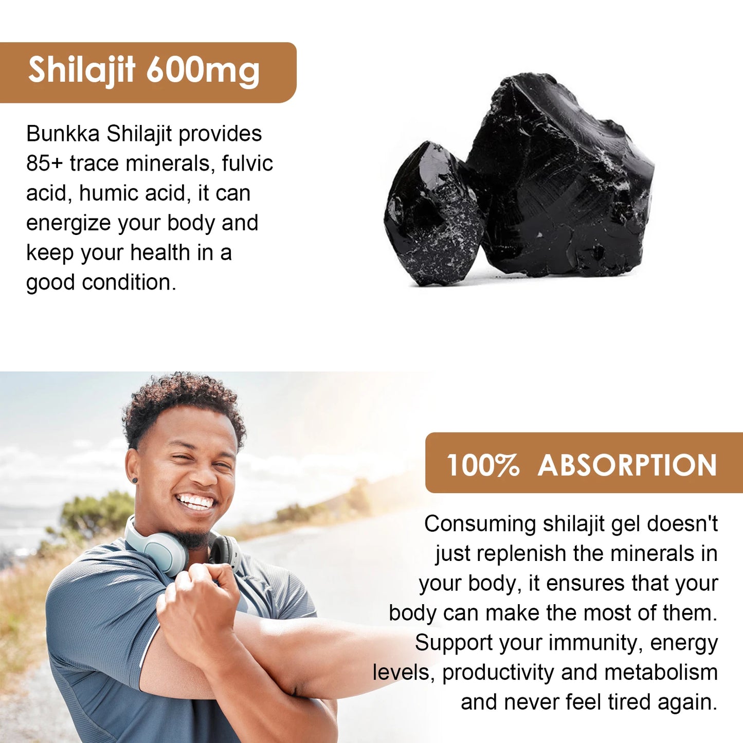 Bulla | Original Himalayan Shilajit Resin 600mg | Energy, Immunity, Hormone Balance, Skin & Overall Health | 60g