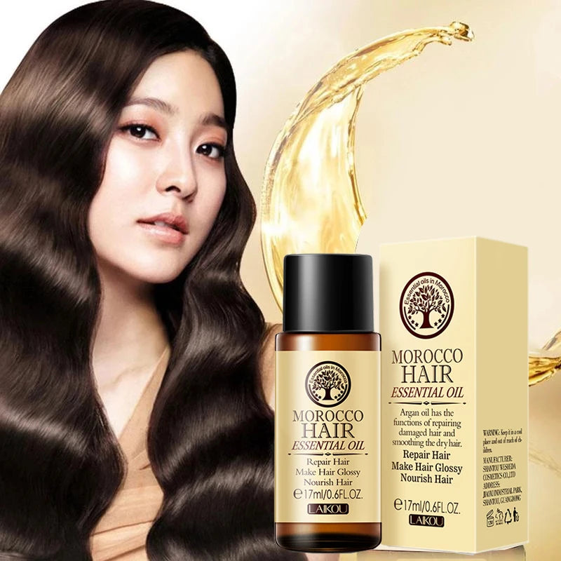 Argan Oil Hair Care Treatment Essence Fast Powerful Hair Growth Liquid Hair Loss Products Serum Repair Hair Keratine Herbal 17ml
