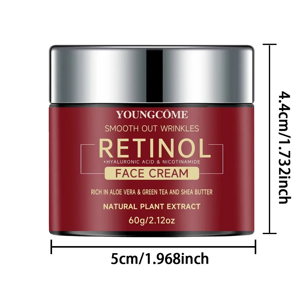 YOUNGCOME Retinol Lifting & Firming Face Cream | With Hyaluronic Acid, Niacinamide, Aloe Vera & Green Tea | Anti-Aging, Moisturizing & Brightening