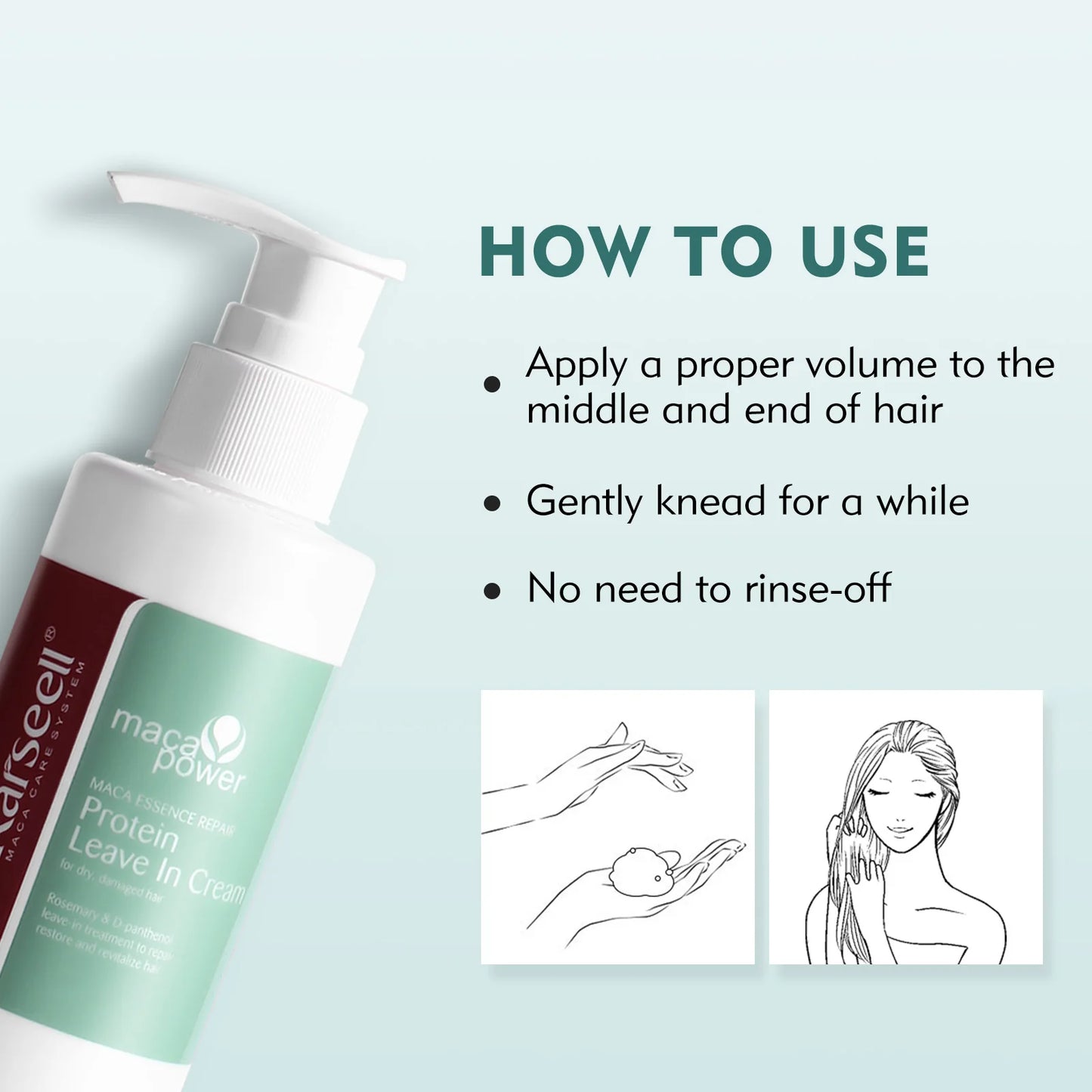 Karseell Leave-In Conditioner – 200ml Protein Cream for Dry, Damaged & Color-Treated Hair