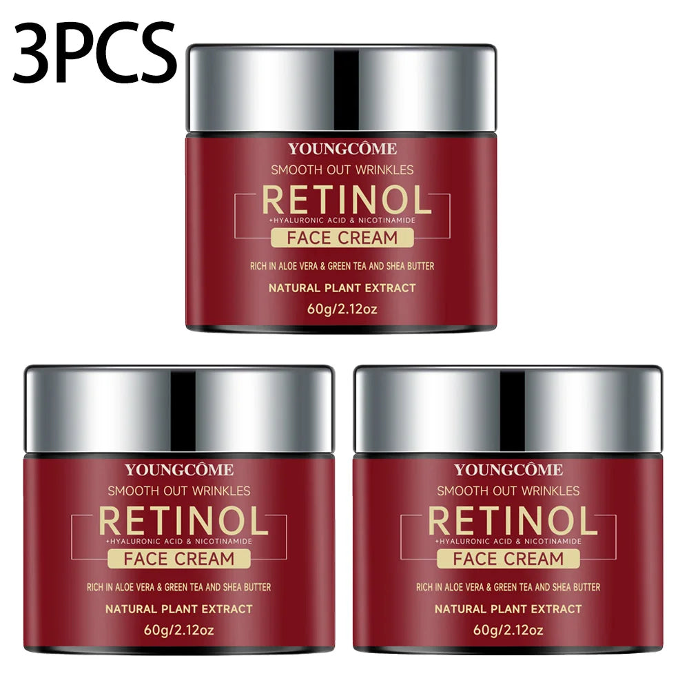 YOUNGCOME Retinol Lifting & Firming Face Cream | With Hyaluronic Acid, Niacinamide, Aloe Vera & Green Tea | Anti-Aging, Moisturizing & Brightening