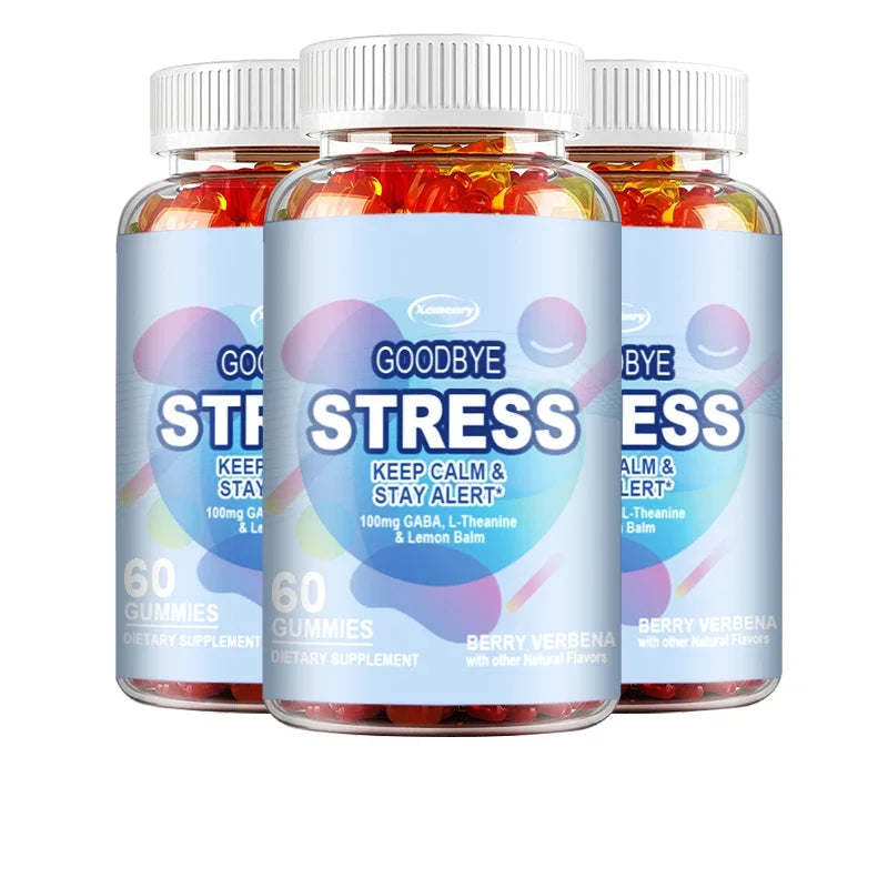 XEMENRY | Stress Relief Gummies | Calm Mood, Sleep & Focus Support with GABA & L-Theanine