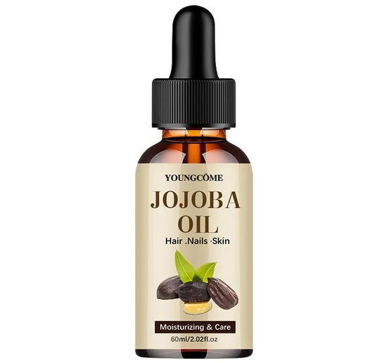 YOUNGCOME Organic Jojoba Oil – 60ml Cold-Pressed Moisturizing Oil for Hair, Face, Skin & Nails