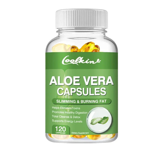 Coolkin | Natural Aloe Vera Extract Capsules | Slimming, Fat Burning, Detox, Digestion, Energy Support | 60 Capsules