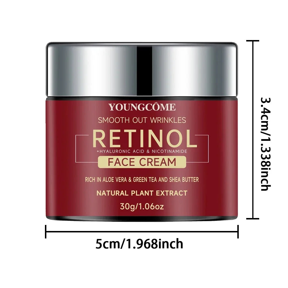 YOUNGCOME Retinol Lifting & Firming Face Cream | With Hyaluronic Acid, Niacinamide, Aloe Vera & Green Tea | Anti-Aging, Moisturizing & Brightening