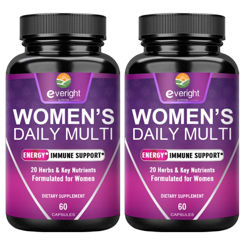 Everight | Women’s Daily Multivitamin with Biotin & Zinc | Energy & Immune Health Support