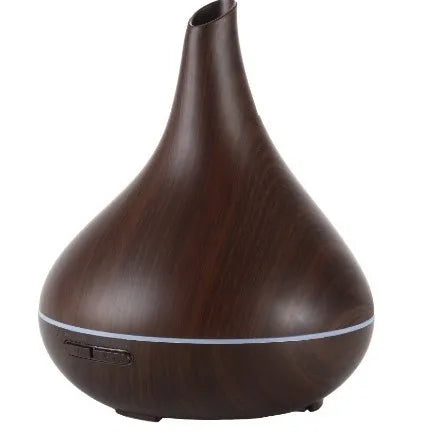 400 ML Modern Electric Humidifier Essential Aroma Oil Diffuser Ultrasonic Wood Grain Air Humidifier Mist Maker LED Light