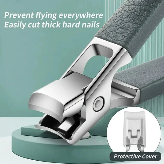Professional Stainless Steel Nail Clippers Set for Thick Nails Anti-Splash Sharp Trimmer Nail Pedicure Manicure Tools for Men