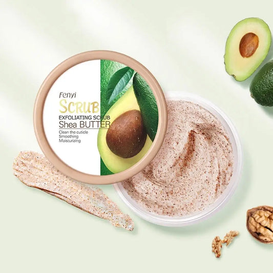 Shea Butter Exfoliating Scrub Deep Cleansing Pore Reduce Acne Exfoliating Gel Face Body Skin Scrub Cleansing