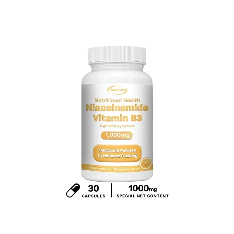 Xemenry | Niacinamide Vitamin B3 Capsules | Brain, Heart & Immunity Support