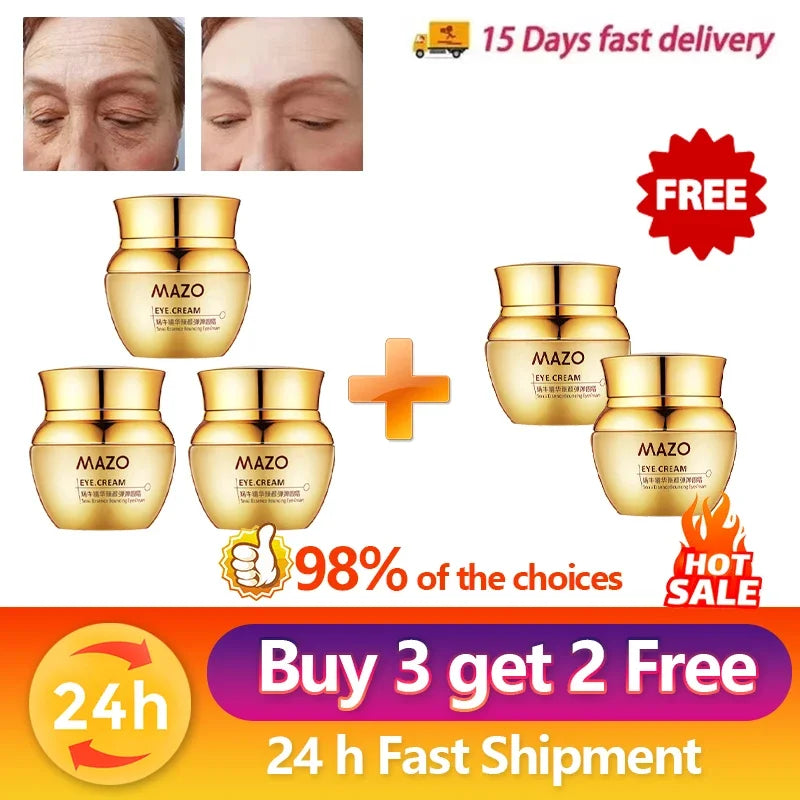 MAZO | Snail Essence Eye Cream | Anti-Aging, Anti-Wrinkle, Firming, Moisturizing, Brightening, Lifting, Repair, Instant Effect, Nourishing & Rejuvenating