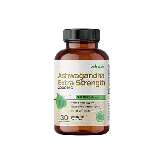 Ashwagandha Extra Strength 3000mg | Stress & Mood Support with BioPerine