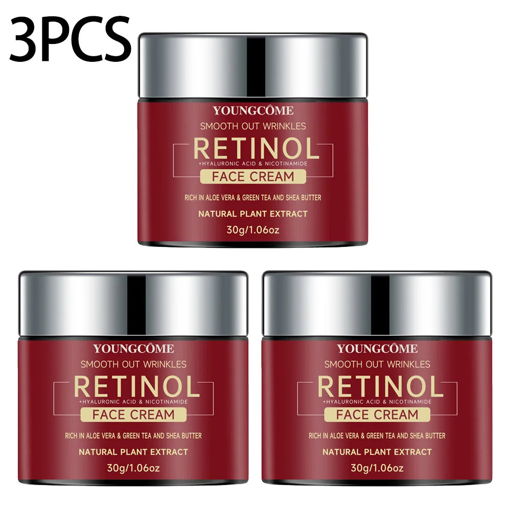 YOUNGCOME Retinol Lifting & Firming Face Cream | With Hyaluronic Acid, Niacinamide, Aloe Vera & Green Tea | Anti-Aging, Moisturizing & Brightening