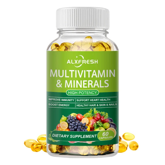 ALXFRESH | Multivitamin & Minerals Dietary Supplement | Boosts Immunity & Energy, Supports Hair, Skin & Nails