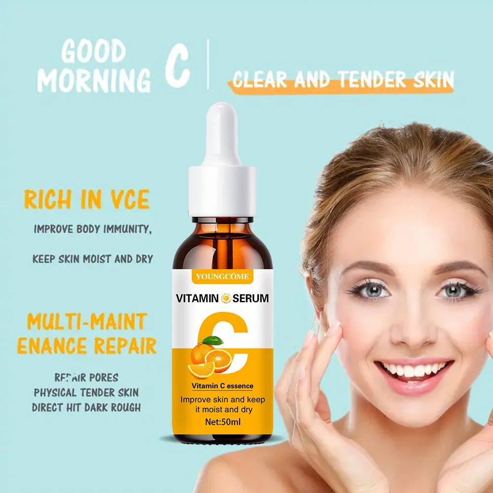 YOUNGCOME Vitamin C & Retinol Serum Set | Hydrating, Smoothing & Anti-Wrinkle | Fortified with Vitamin E | 2pcs x 50ml