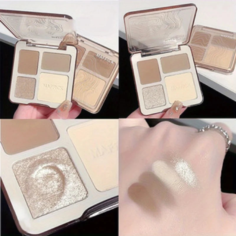 Natural Stereoscopic Face Powder Palette Matte Bronzer Contour Shading Multifunctional Highlighter Cosmetic Blush gift